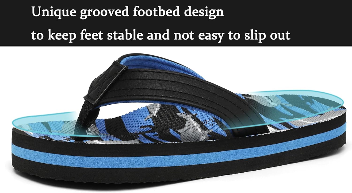 INMINPIN Kids Boys Girls Flip Flops Comfort Quick-Dry Beach Pool Aqua Thong Sandals(Little Kid/Big Kid) - Image 3