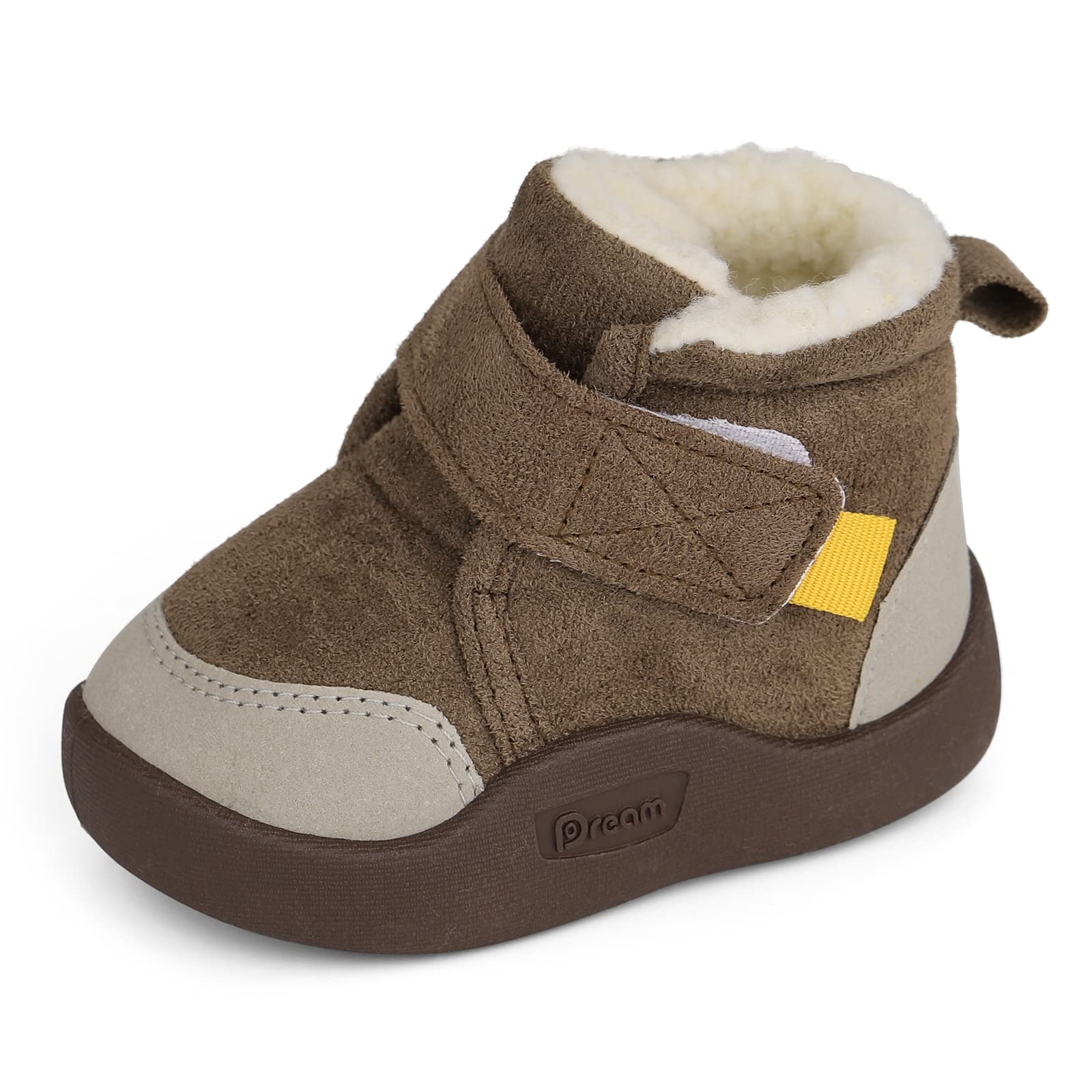 MASOCIO Bottes Bébé Garçon Fille Hiver Bottines Chaussures Fourrés Peluche Chauds Antidérapant Taille 18-23 EU