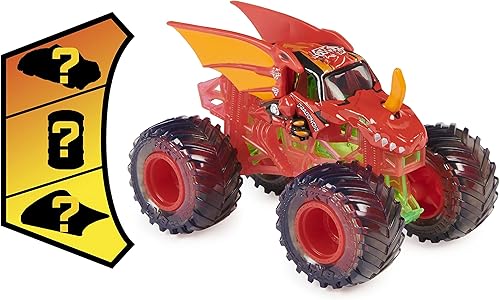 Miniatura 2 de Monster Jam Camión fundido a presión Spin Master 164 2022 con accesorio adicional dragón transparente