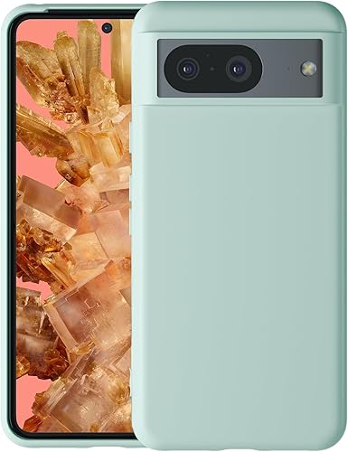 Foluu Funda de silicona para Google Pixel 8, Pixel 8 - Funda protectora de goma de gel líquido con forro de microfibra suave, funda protectora