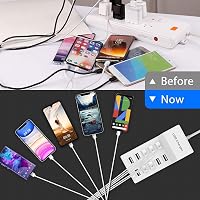 Yili House 10 Portos USB Töltőállomás 40W - Okostelefonokkal Kompatibilis Többfunkciós Töltő iPhone/Samsung/Xiaomi Készülékekhez, Kompakt Ki 5