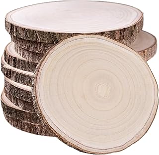 10 Pcs Natural Paulownia Wood Slices 10-11 Inches, for Centerpieces Table Decorations,Unfinished Rounds Wood for Crafts,for Rustic