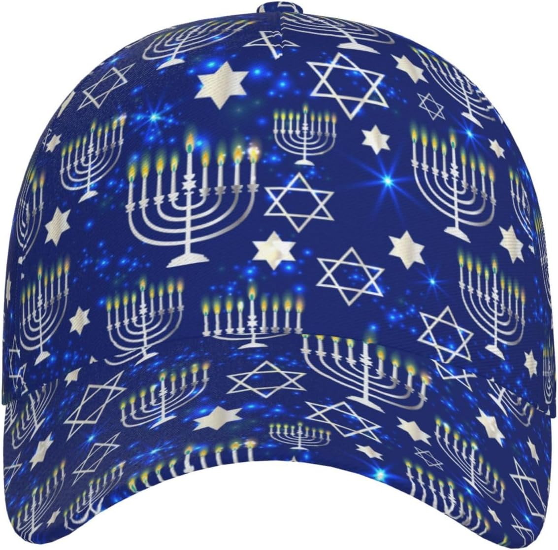Funny Hanukkah Menorah Adjustable Trucker Snapback Hat Hanukkah Baseball Cap for Men Women Casual Hats