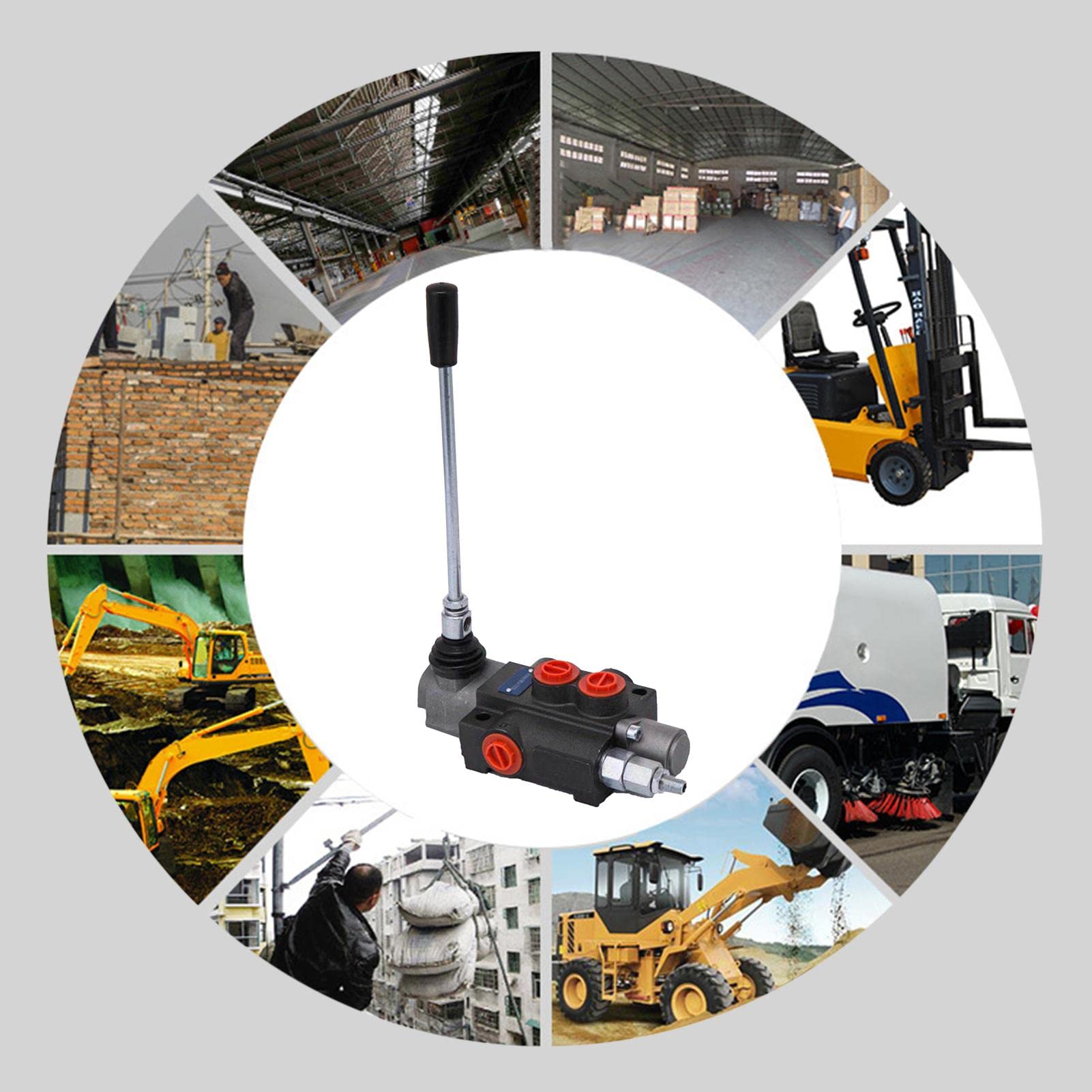 Válvula hidráulica serie G P40, Controles direccionales para ranuradoras de troncos 3625PSI, válvulas de 1 bobina 3 posiciones para tanques cargadores tractores, control velocidad