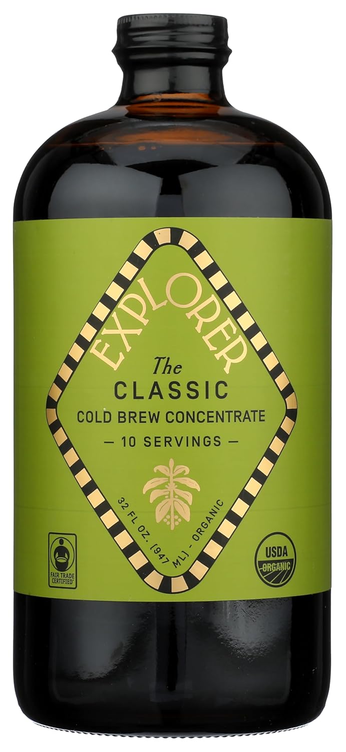 Explorer Cold Brew, Coffee Cold Brew Concentrate The Classic Organic, 32 Fl Oz