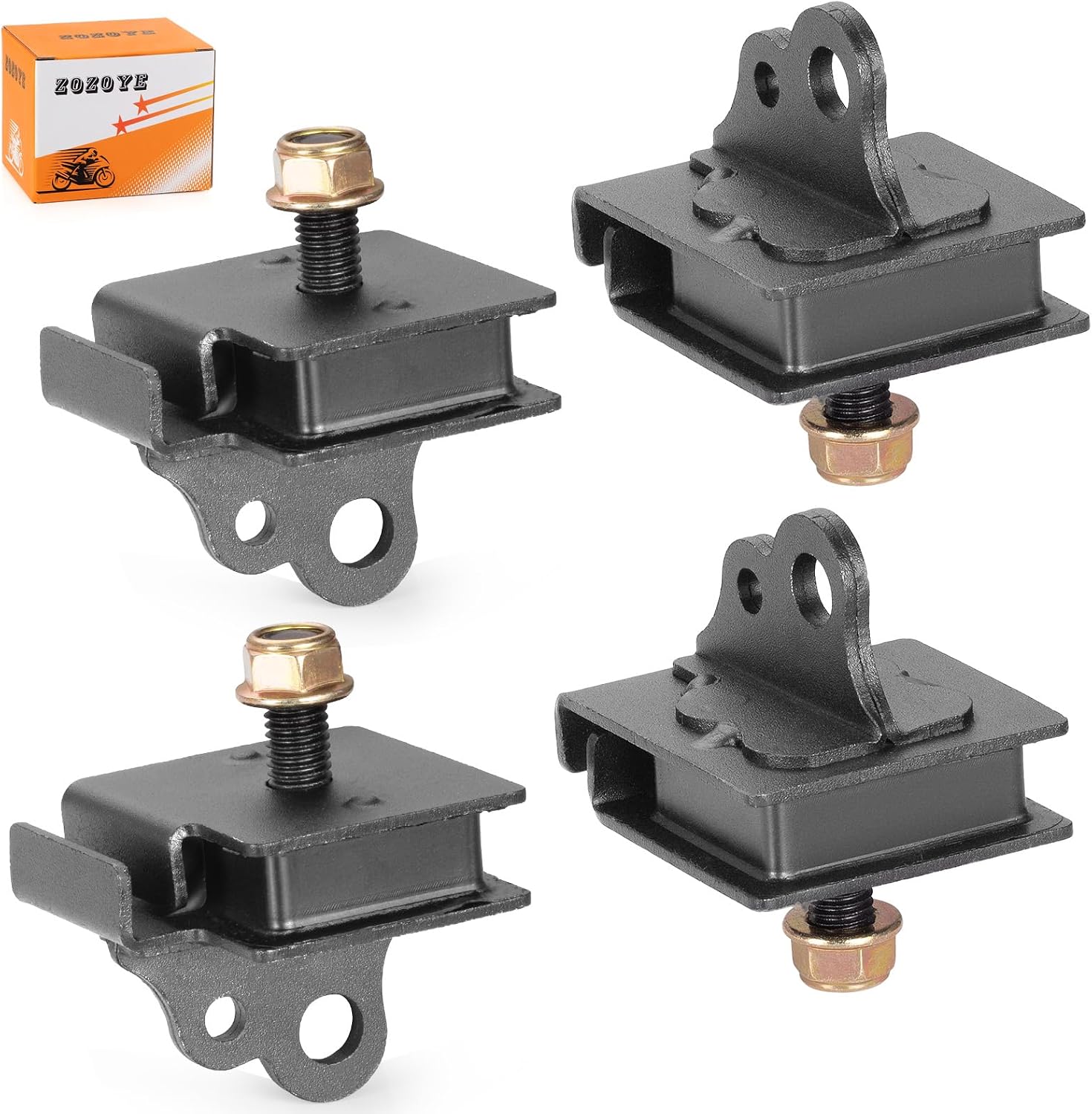 Bottom and Top Engine Mount Rubber Damper Kit Compatible with Yamaha YXR660 Rhino 660 Grizzly 660 2002-2008 5UG-21485-00-00