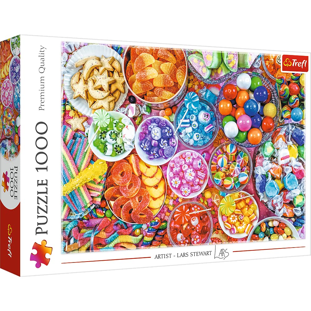 Trefl10713 1000 Teile Bunte, DIY, kreative Unterhaltung, Spaß, Süßigkeiten, Gummibärchen, Lutscher, Puzzles für Erwachsene und Kinder ab 12 Jahren, Delicious Sweets