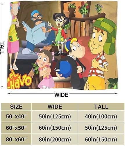 Miniatura 3 de Manta El Chavo Anime Del Ocho - Manta de franela para sofá, dormitorio, decoración del hogar, 80 x 60 pulgadas