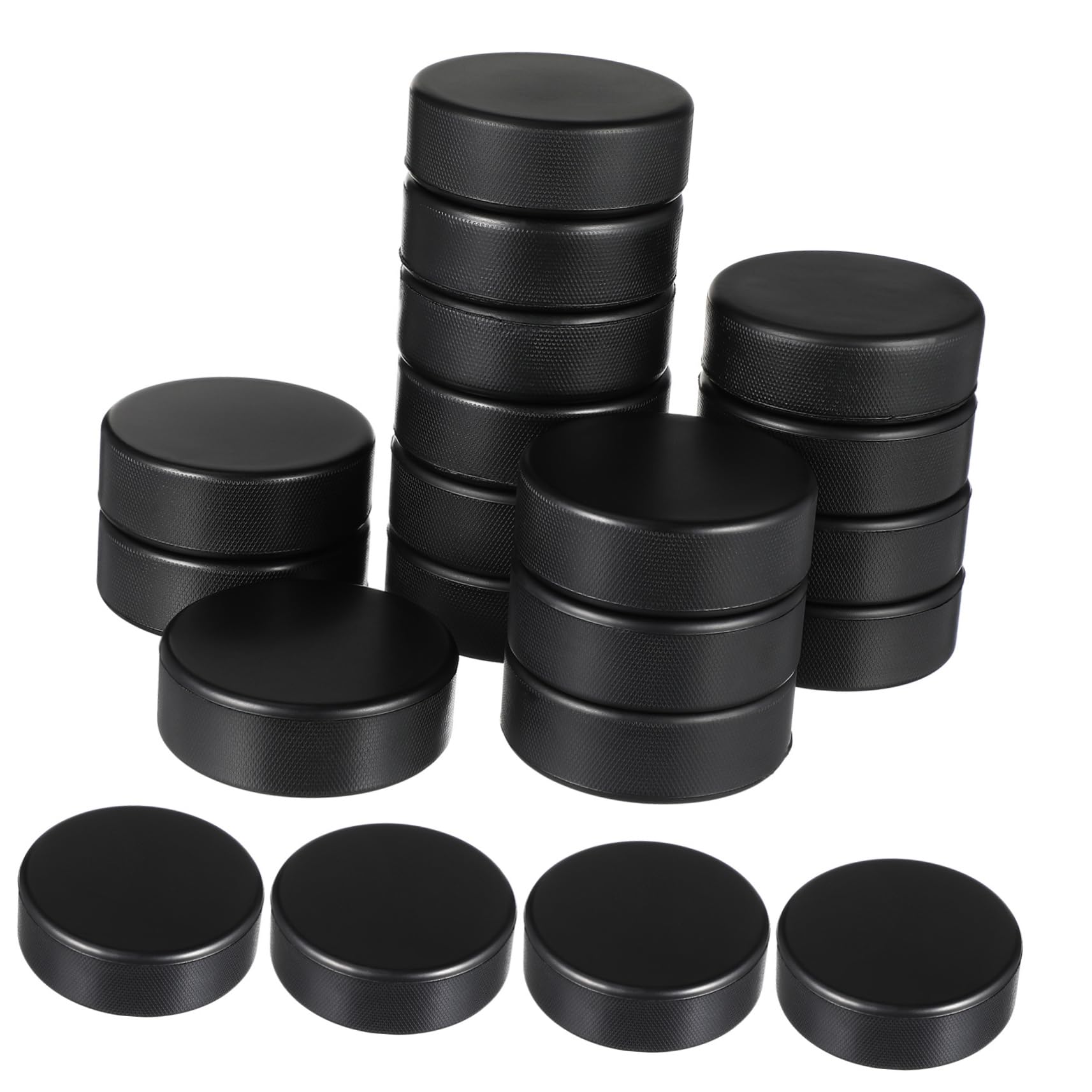KOMBIUDA Palet Mousse De Rondelles De Hockey sur Glace Rondelle De Sport De Hockey Rondelle Classique Rondelles De Hockey Souples Rondelle D'entraînement Au Hockey Black PU