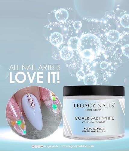 Miniatura 5 de Legacy Nails Polvo acrílico de cobertura profesional, 4 onzas, ideal para arte de uñas francés, crea arte de uñas, extensiones de uñas que