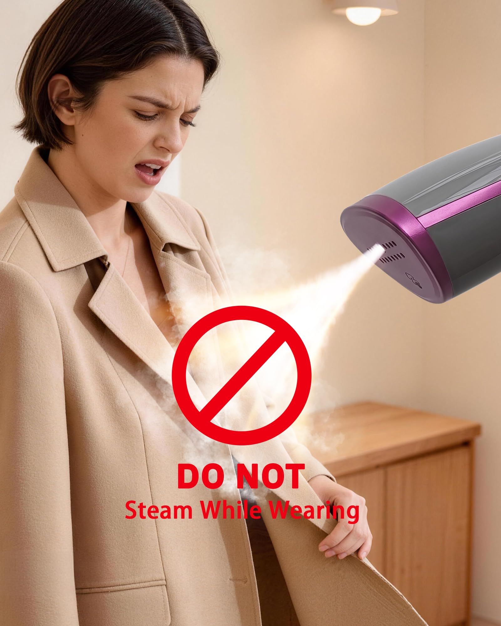 OGHom Portable Travel Handheld Steamer for Clothes, Garment Wrinkle Remover view 8