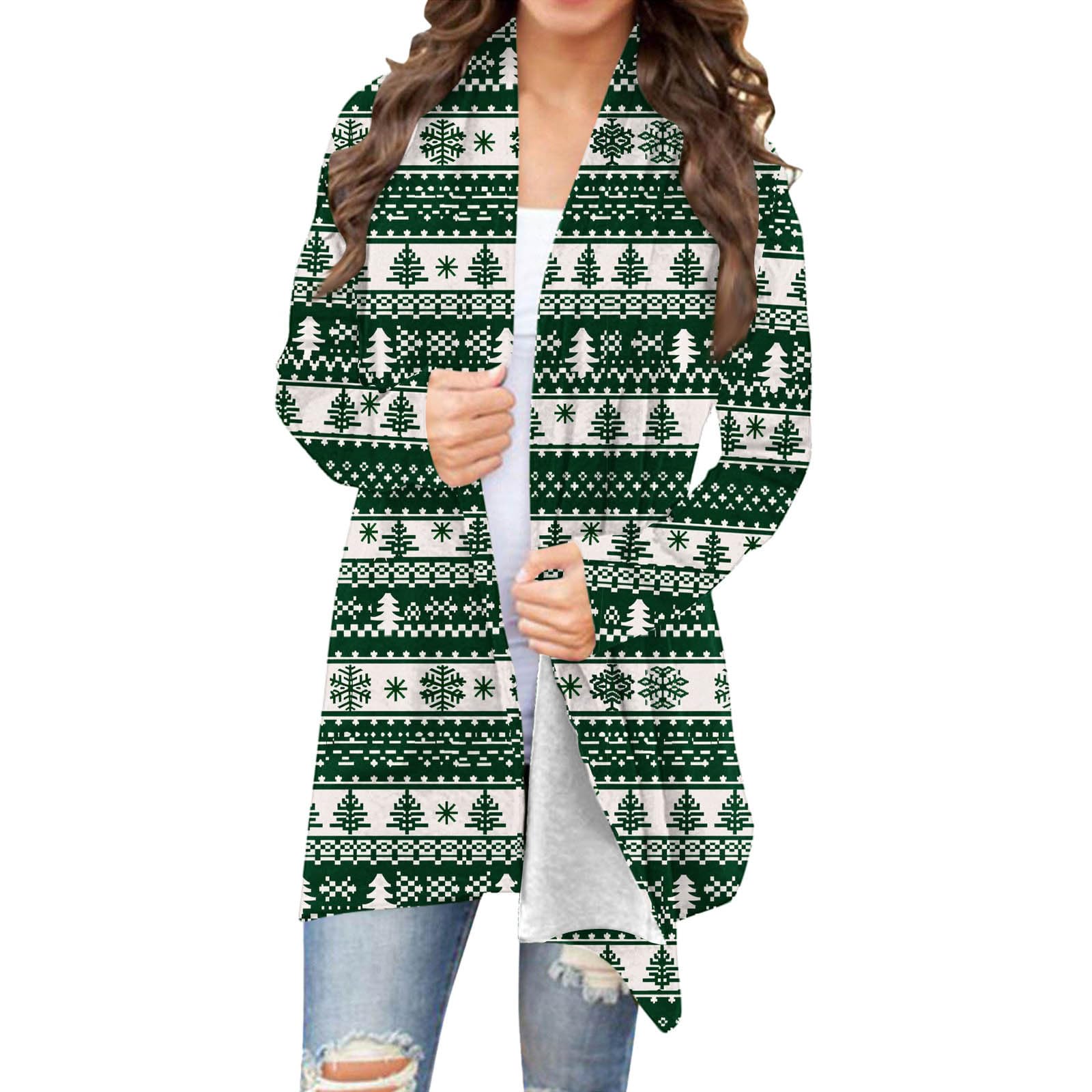 Cardigan Sweaters for Women Open Front Long Sleeve Winter Cardigan Casual Holiday Sweaters Tops Lightweight Outerwear