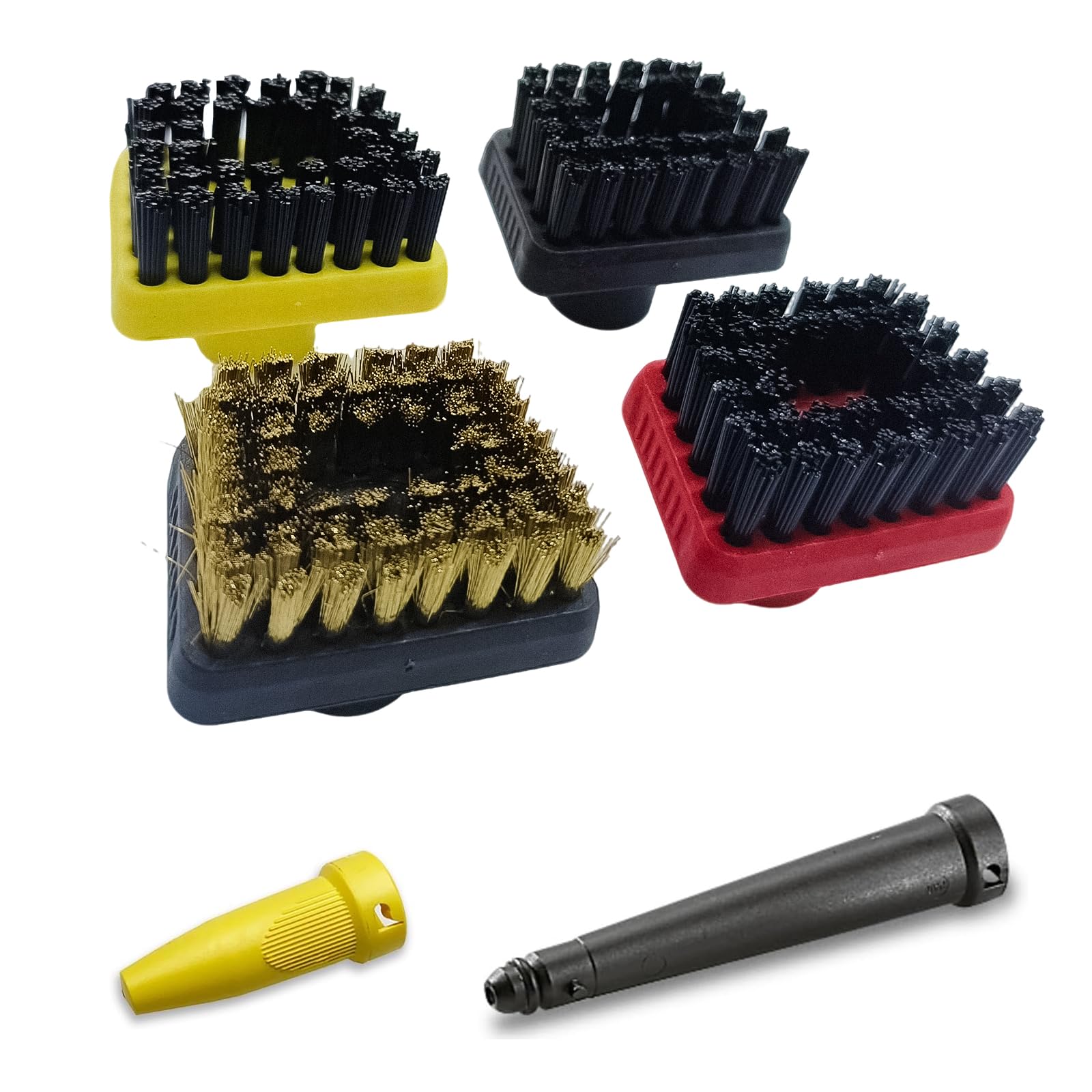 6 Accesorios Para Limpiadora De Vapor Kärcher – Cepillos Redondos Y Boquillas Alargadas, Compatibles SC1 A SC5