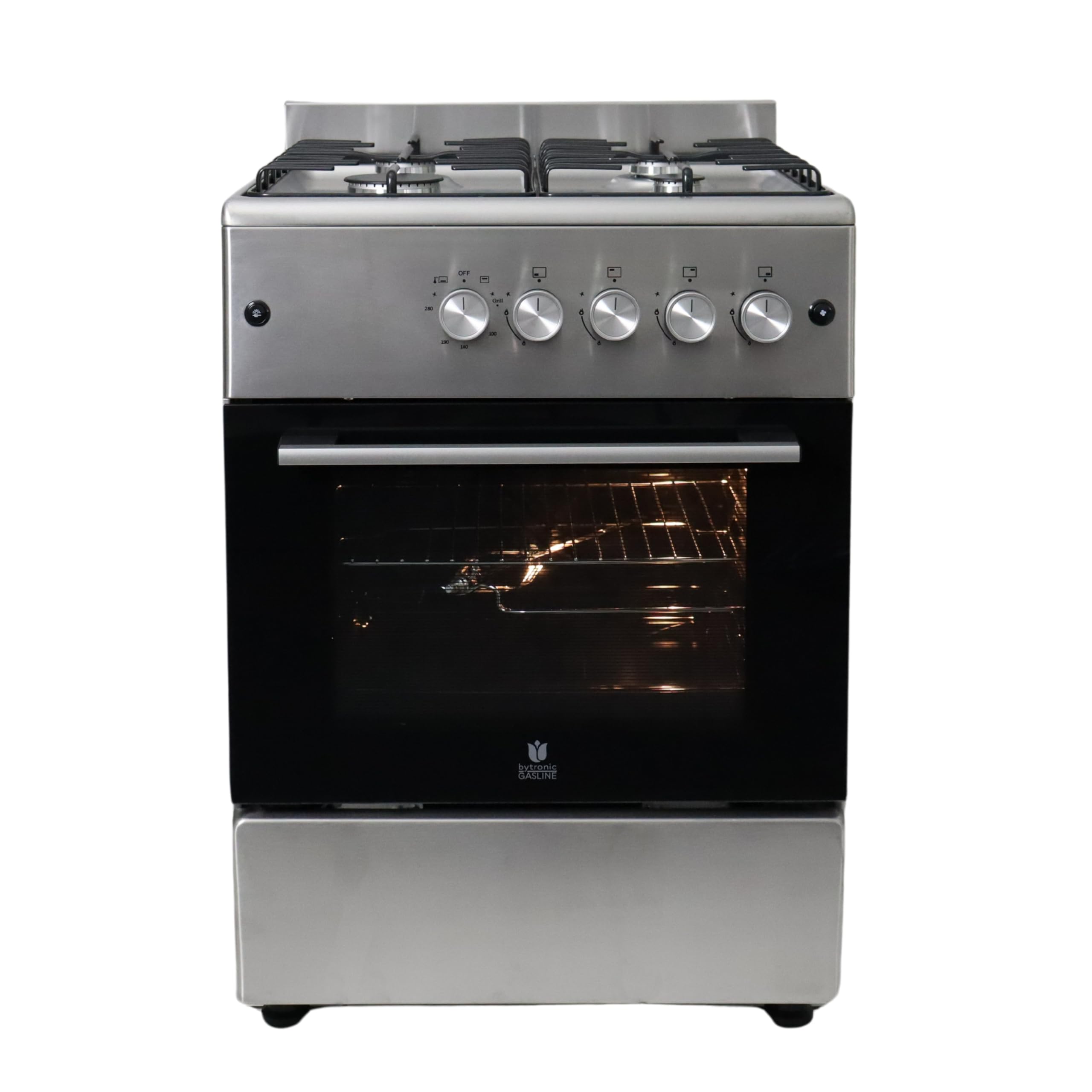 Gasline Gasherd SHGG6060FGIX Edehlstahl 60cm Gasbackofen mit Thermostat und Umluft