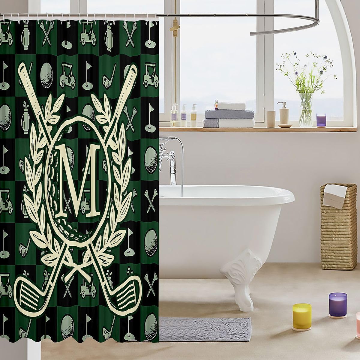 Feelyou Golf Ball Shower Curtain 72x72 Inches for Bathroom image 3