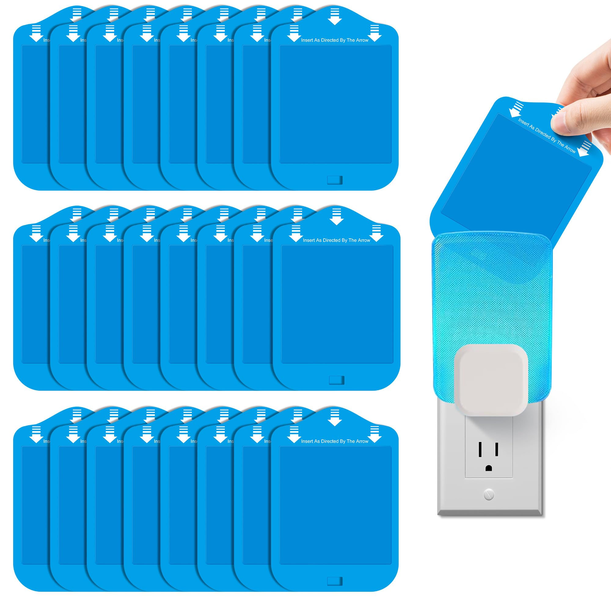 Qualirey 25 Pack Fly Trap Refill Cartridges Compatible with Raid/STEM/Wondercide Flying Insect Traps, Light Trap Refills Strong Glue Card for Fly Insect Bug Mosquito Gnat Traps Indoor