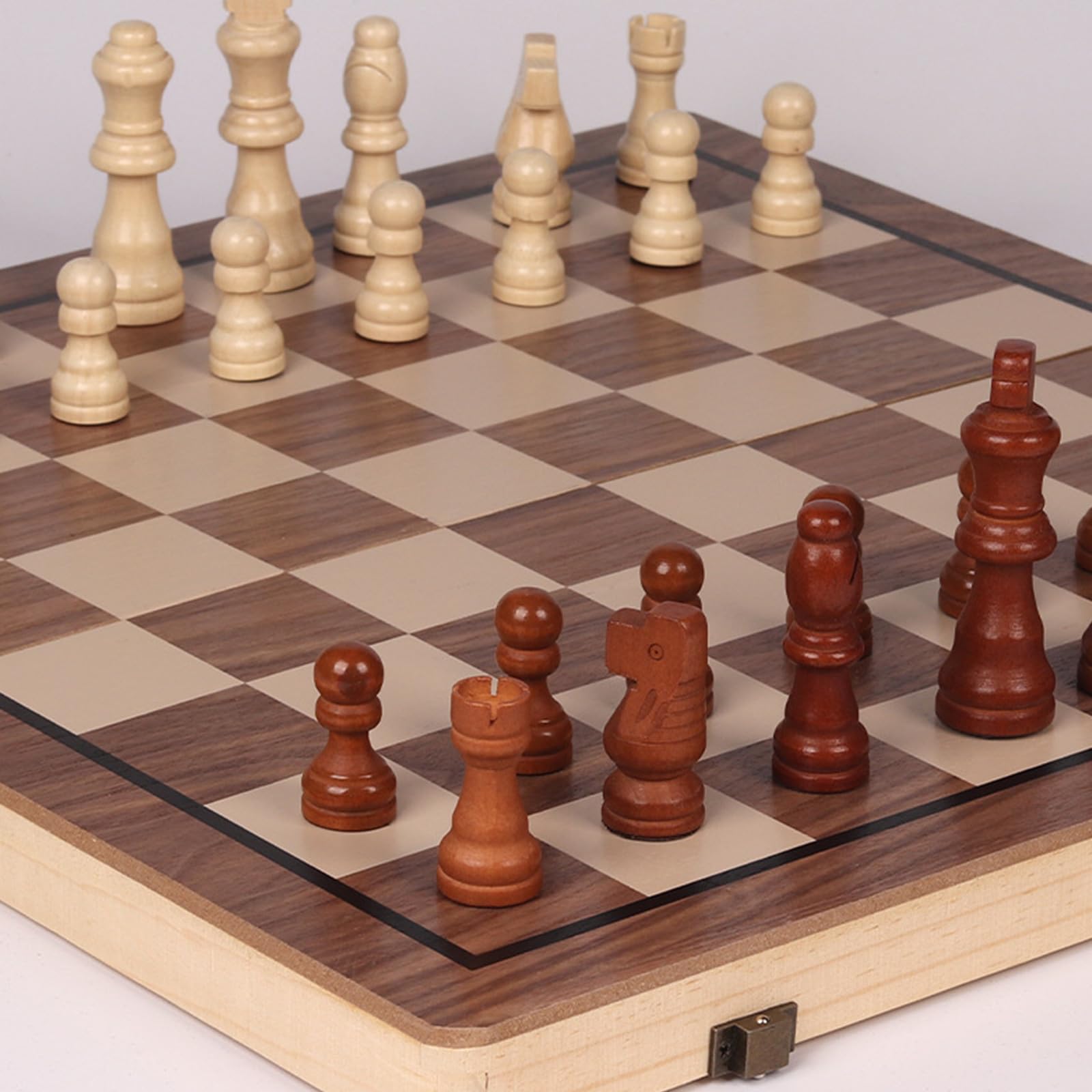 Tragbares kleines magnetisches Schachspiel, zusammenklappbares Schachbrett, Brettspiel, Kunststoff, Kinderspielzeug, Outdoor Unterhaltung, Lernen, zusammenklappbares Schachbrett, Brettspiel