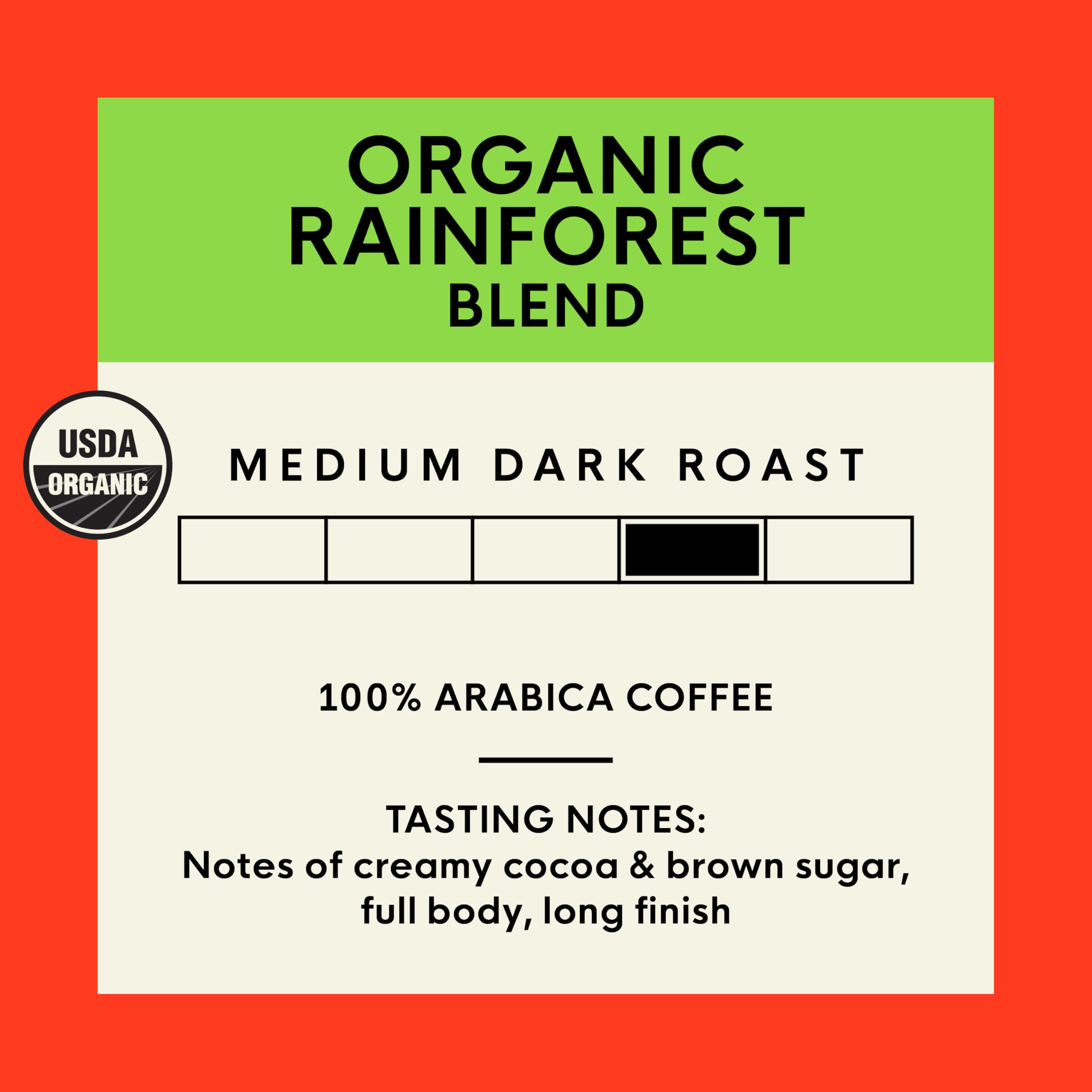 SF Bay Coffee OneCUP Organic Rainforest Blend 80 Ct Medium Roast Compostable Coffee Pods, K Cup Compatible including Keurig 2.0 (Packaging May Vary)