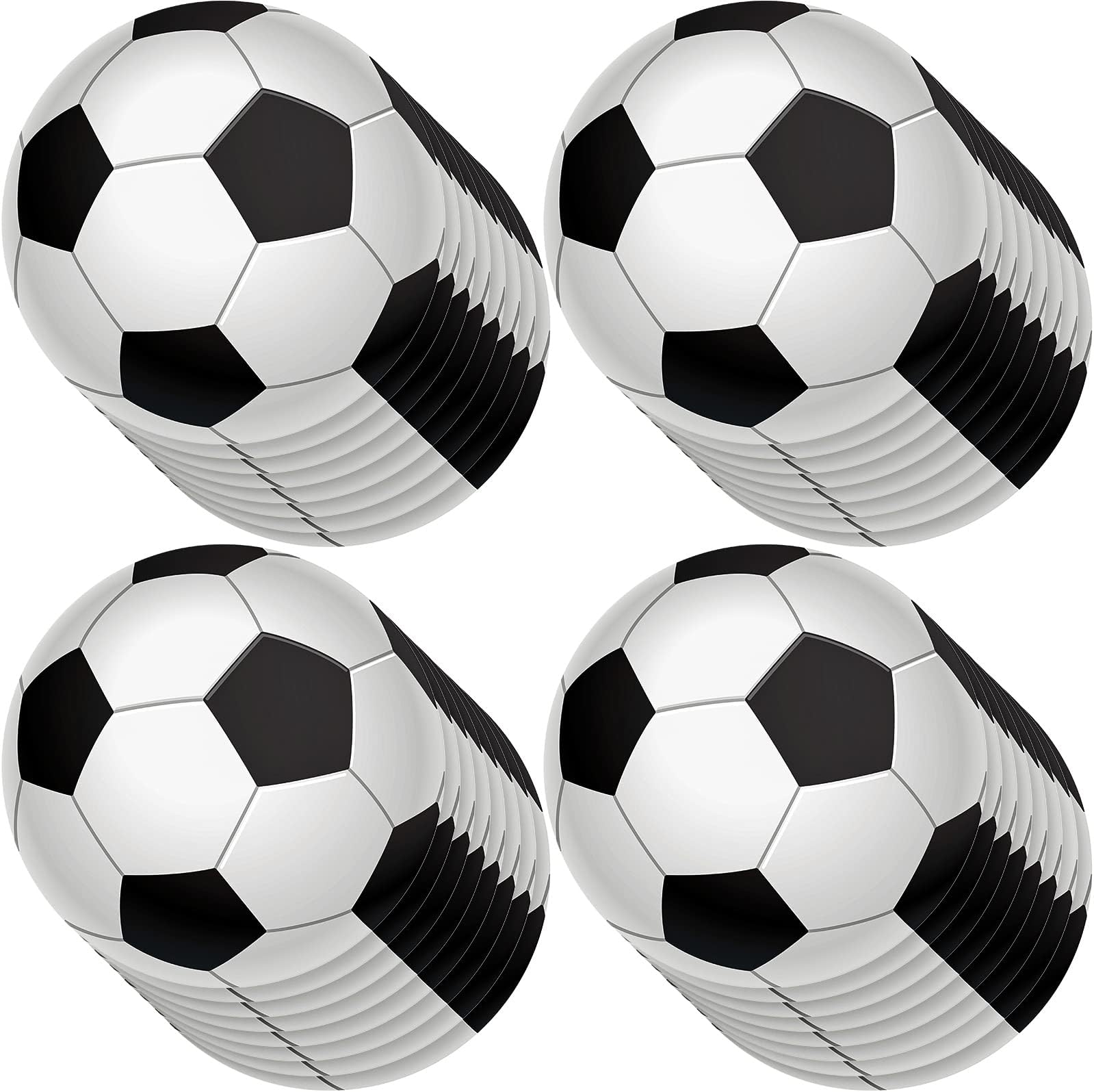 AnyDesign 50Pcs Paper Soccer Ball Cutouts Soccer Cut Outs
