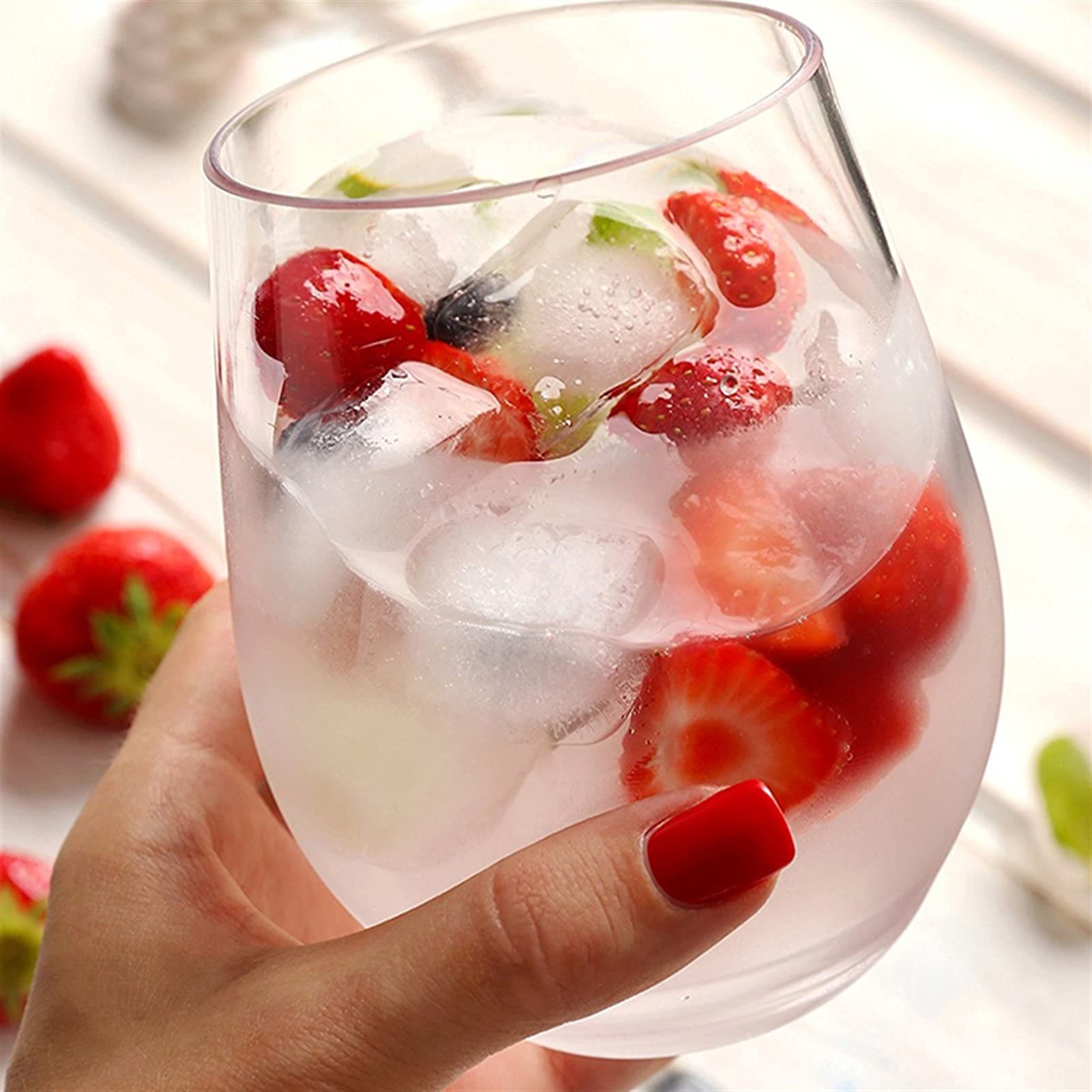 Tazza di vetro Set di 4 bicchieri da acqua Bicchieri da vino rosso Bicchieri for la casa Bicchieri da birra riutilizzabili for succhi trasparenti Tazza