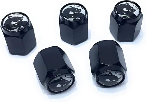 Dragon Ball Z Shen Long DBZ - Tapones para válvula de neumático (paquete de 5) | A prueba de polvo, con sello de goma O para exteriores, protección