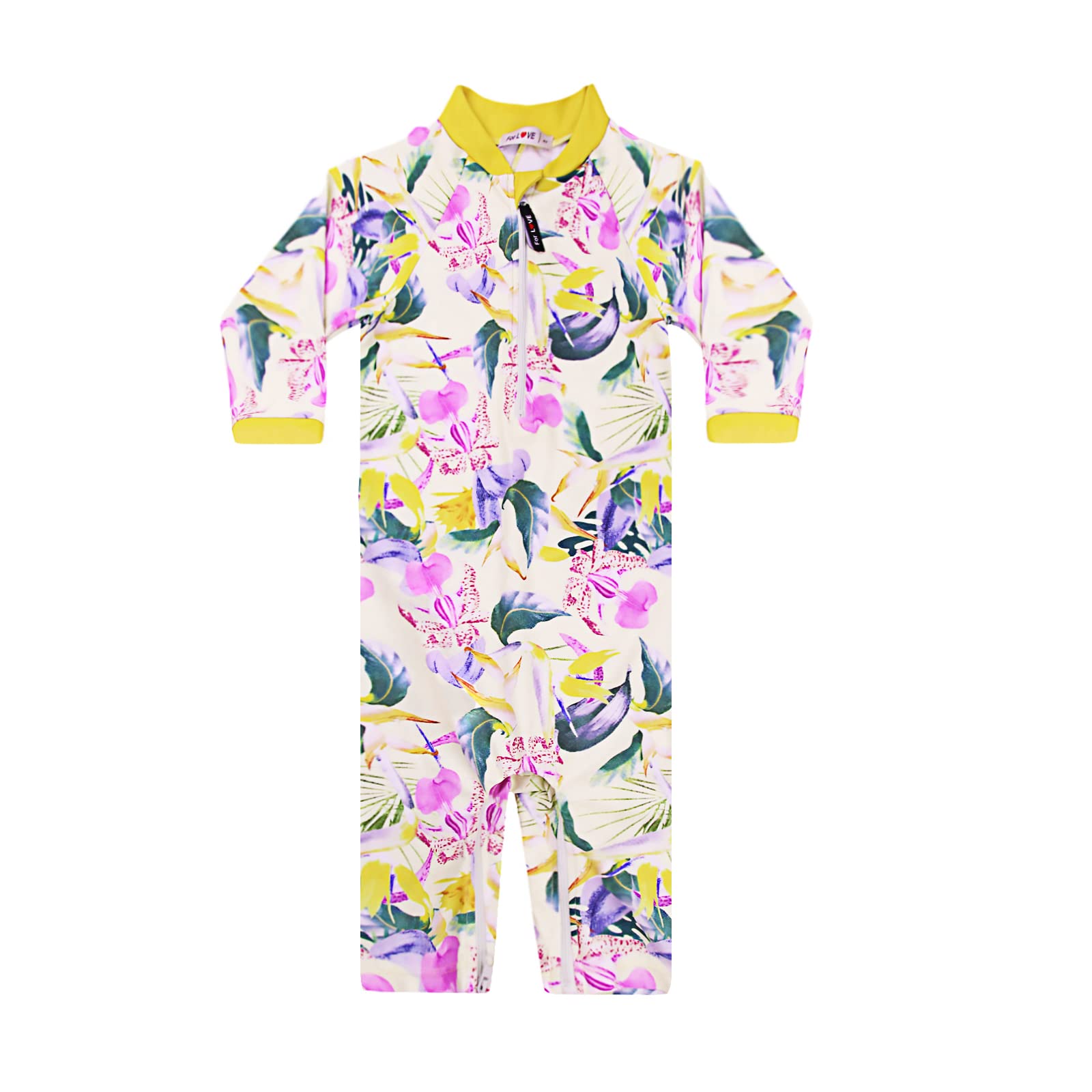 weVSwe Baby Toddler Boy Swimsuit Long Sleeve Baby Swimwear UPF 50+ Sun Protection Rash Guard Swimming Costume with Crotch Zipper 0-3 Years — view 91