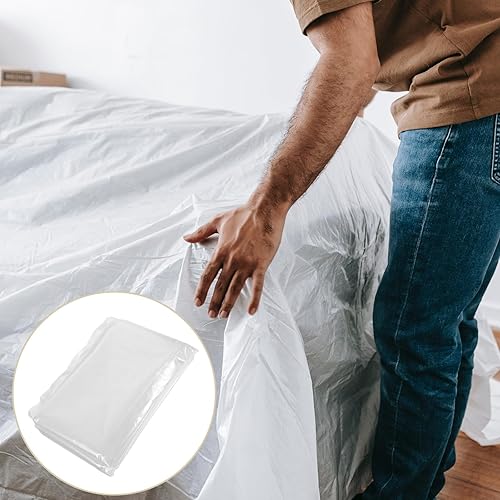 Miniatura 8 de Transparent Thickened PE Sofa Cover Furniture Protector Slipcover for Small Loveseat Scratch Resistant Couch Cover for Pets Dustproof and Slipcover