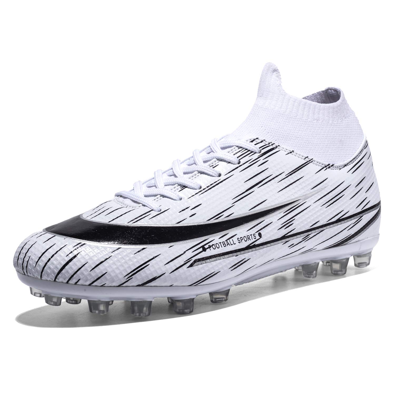 LGL Men Soccer Boots with Cleat Breathable Football Shoes Ankle for