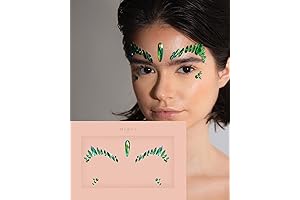 Mercy London Poison Ivy Costume Accessories: Face Jewels, Headpiece, and Stickers for Festivals