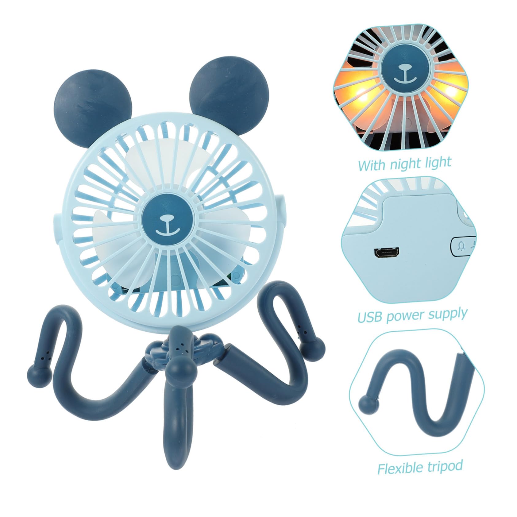 MAGICLULU 2 Pezzi Ventilatore Per Passeggino Per Bambini Alimentato A Batteria Mini Ventilatore Compatto Ricaricabile Per Luso Per I Viaggi Dei Bambini