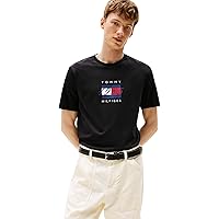 Tommy Hilfiger Uomo T-Shirt Maniche Corte Linear Flag Graphic Regular Fit