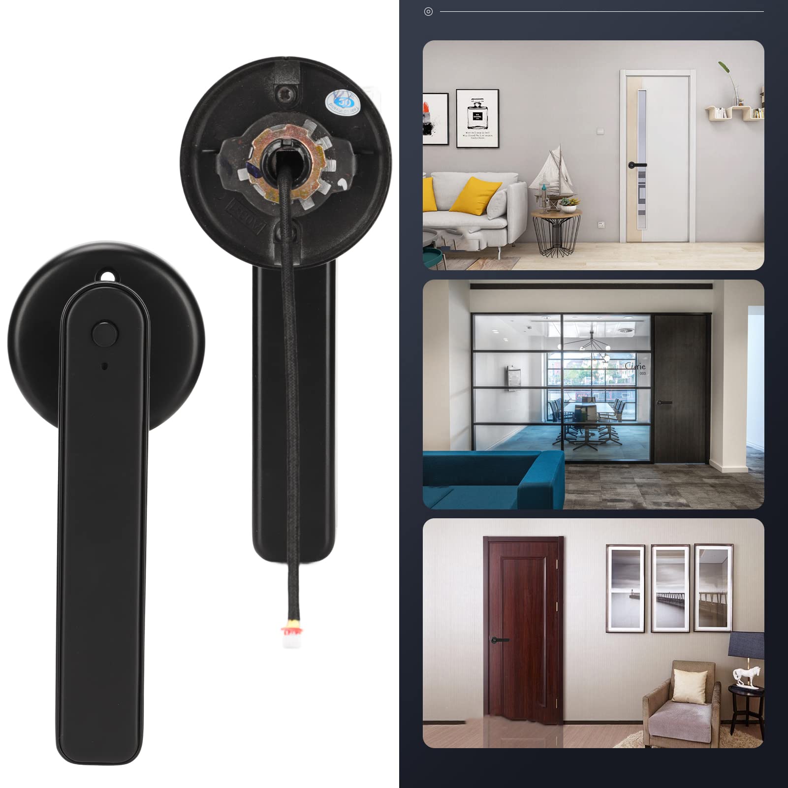 Cerradura de Puerta Inteligente con Huella Digital y Entrada sin Llave para Oficina en casa: Desbloqueo Rápido y Contraseña Anti-pío, Metal, Adecuada para Puertas de 30 a 110 Mm (Tipo