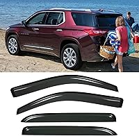 Vista 34 de Protector de lluvia Deflector de viento para montaje exterior, viseras de ventana con cinta compatible con Ford F-250 1999-2016 Super Duty