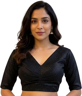 Womens Designer Crush Saree Blouse Readymade - Blouse for Saree Indian
