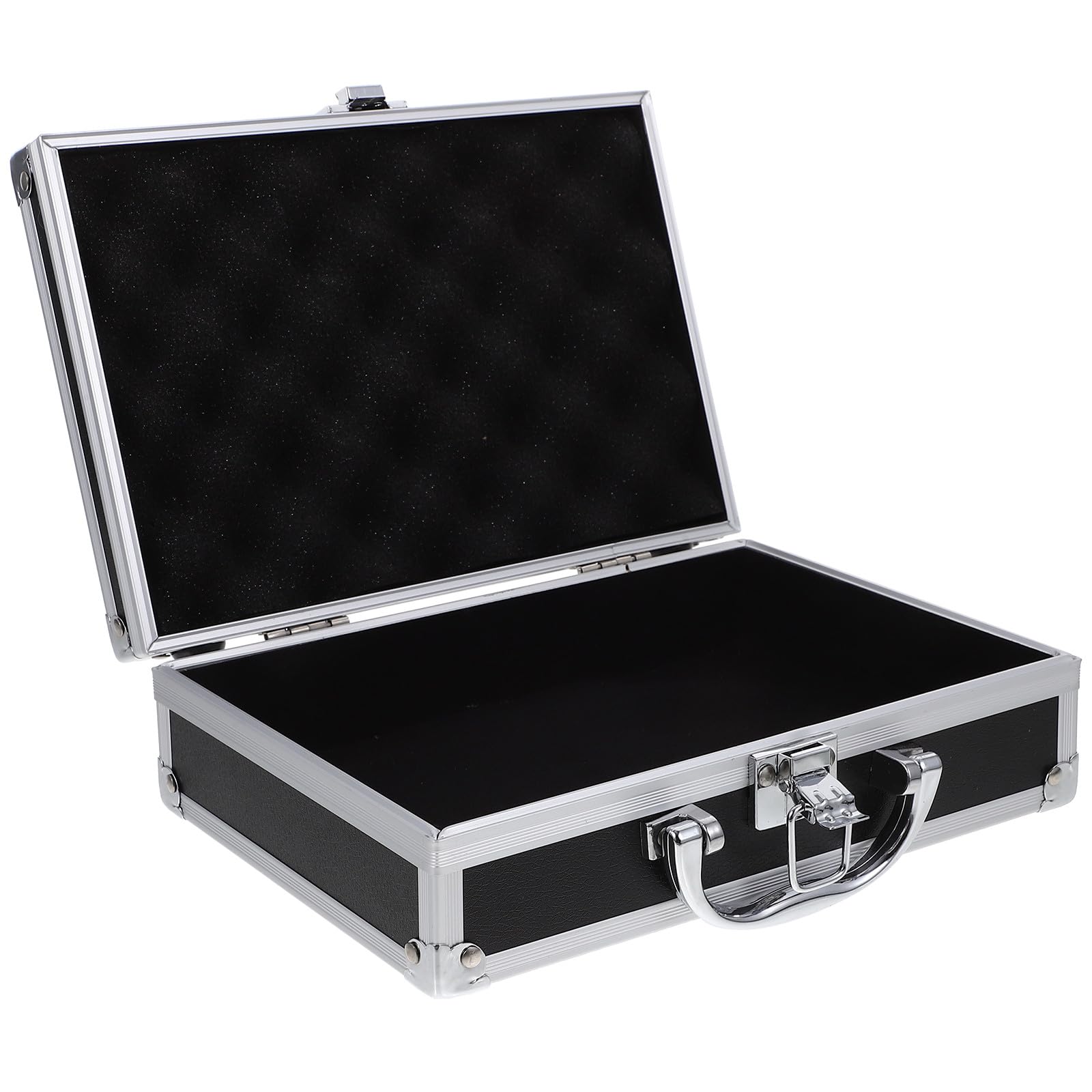 Uonlytech Valigetta in Lega di Alluminio Portatile Piccola 23X16X7 CM Serratura Custodia Rigida Multifunzione per Utensili e Attrezzi Adatta per Casa Ufficio e Viaggi di Lavoro
