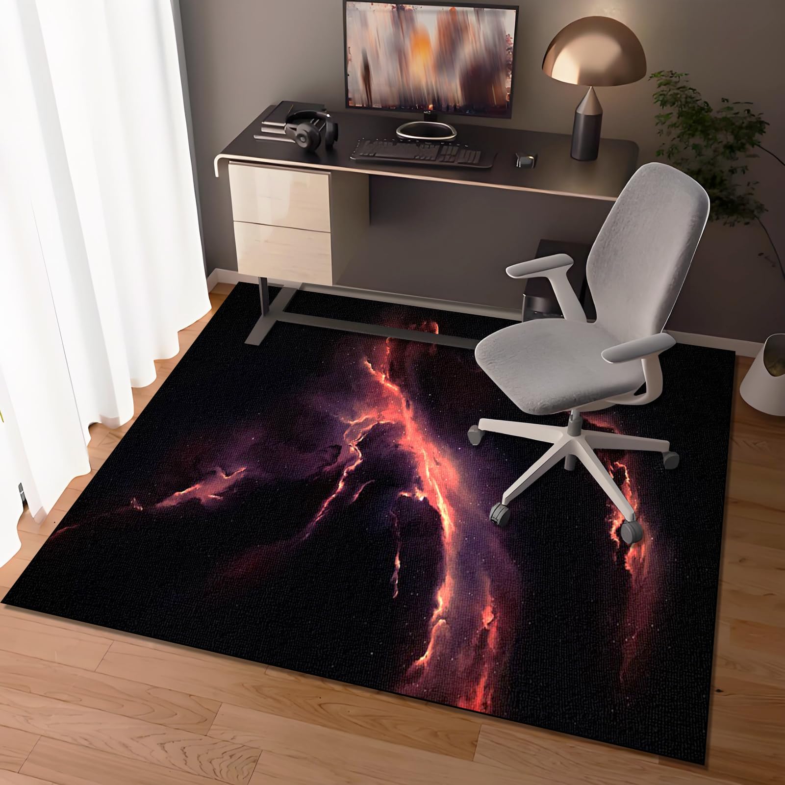 Alfombra Escritorio Suelo Antideslizante Protectora Suelo para Silla de Oficina, Alfombrilla para Silla para Suelos Duros Alfombra Silla Gaming Oficina Protectors Suelo Silla Ruedas 100 x 160 cm