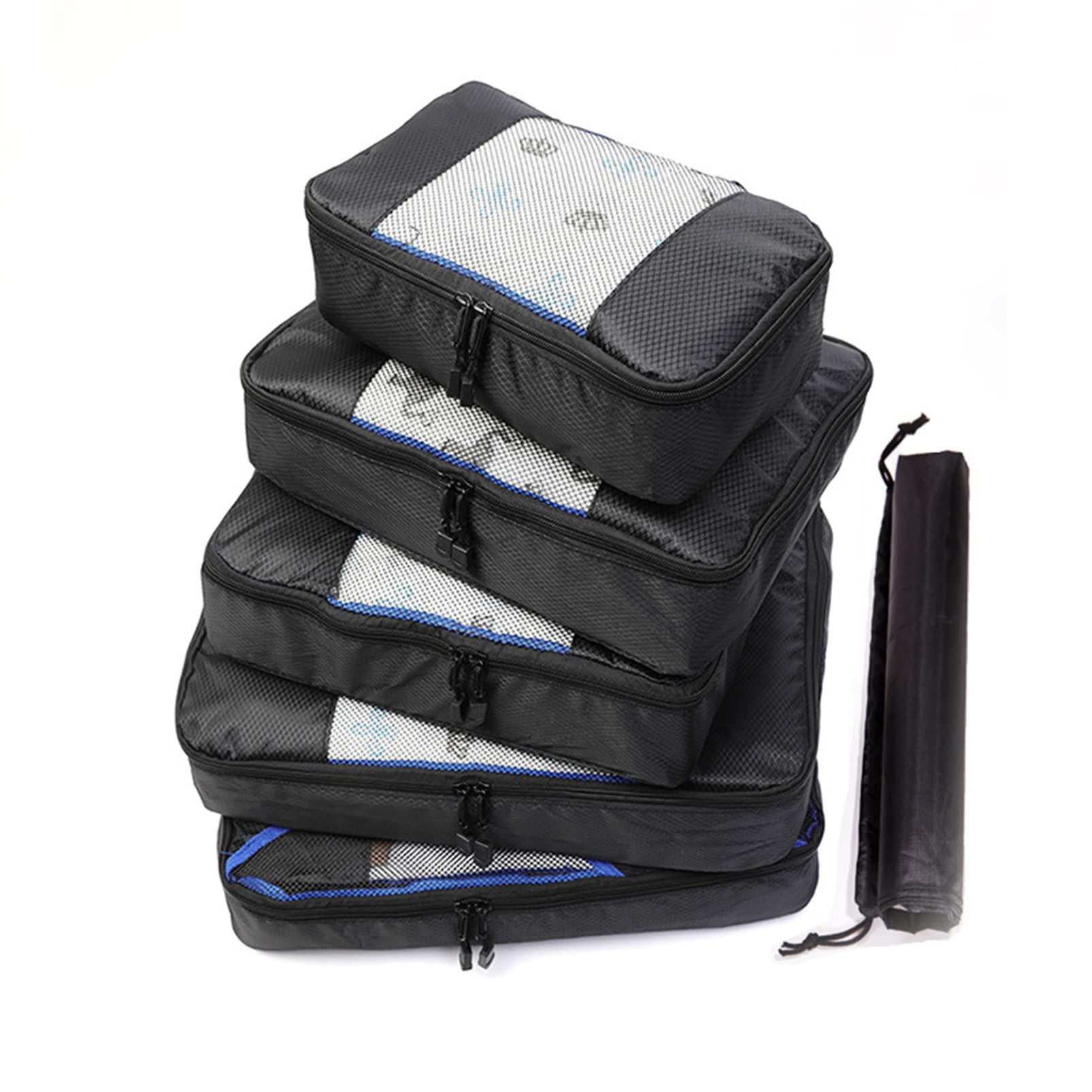 NP 6 Set Packing Cubes Travel Storage Bags for Suitcases Travel Laundry Pouch Lightweight Organizers Outdoor Travel Storage Bag With Toiletry Bag And Shoes Bag For Travel Accessories