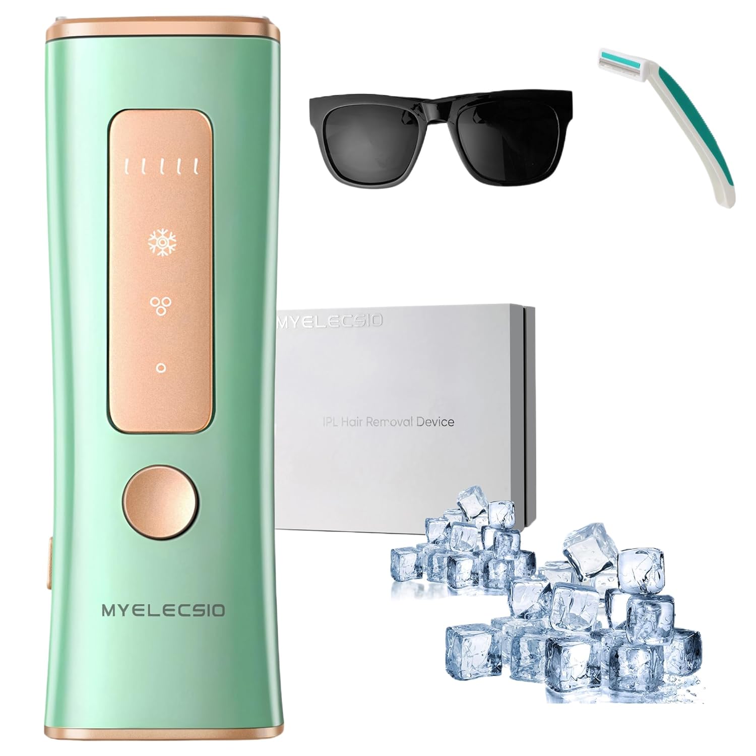 Laser Hair Removal, IPL Hair Removal Device with Cooling Function, Safe, Long-lasting and Virtually Painless Treatment, Unlimited Flashes at Home Use Laser Hair Removal, IPL Hair Removal Device with Cooling Function, Safe, Long-lasting and Virtually Painless Treatment, Unlimited Flashes at Home Use