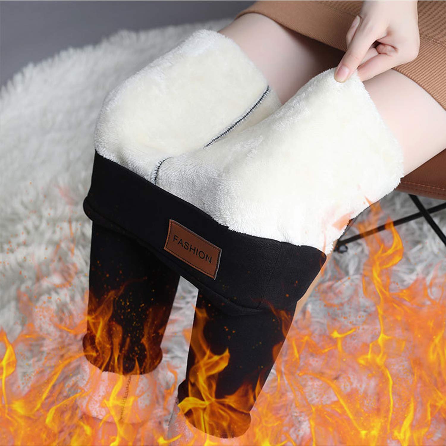 Damskie zimowe getry z podszewką z polaru legginsy wysoka talia rozciągliwe grube kaszmirowe legginsy pluszowe ciepłe spodnie termiczne