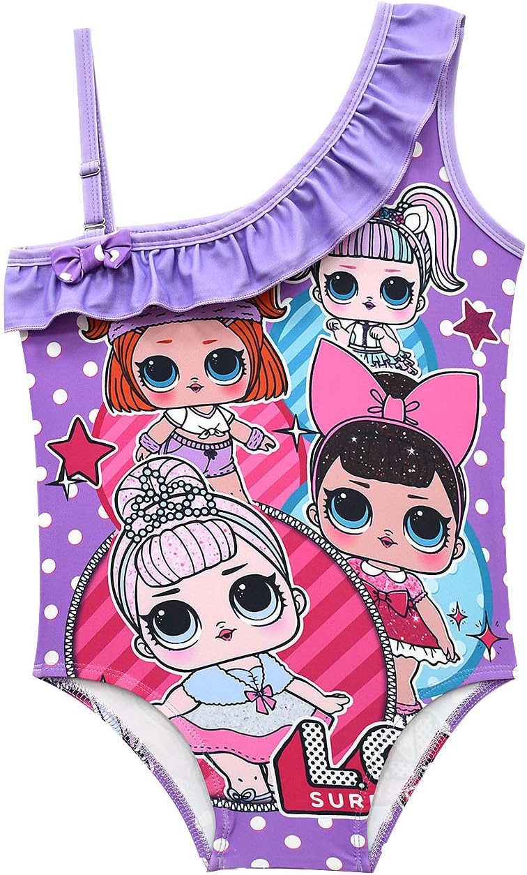 Girls Swimsuit One Piece Rainbow Kids Bathing Suits Toddlers Swimwear