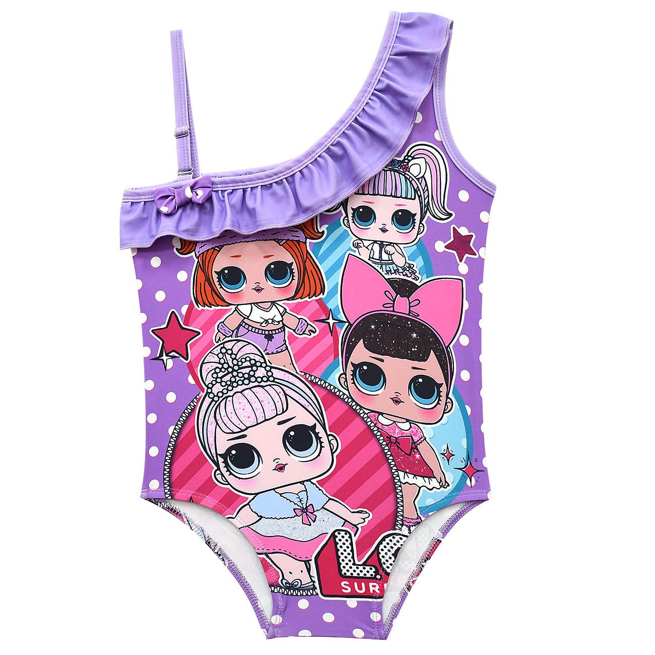 Girls Swimsuit One Piece Rainbow Kids Bathing Suits Toddlers Swimwear