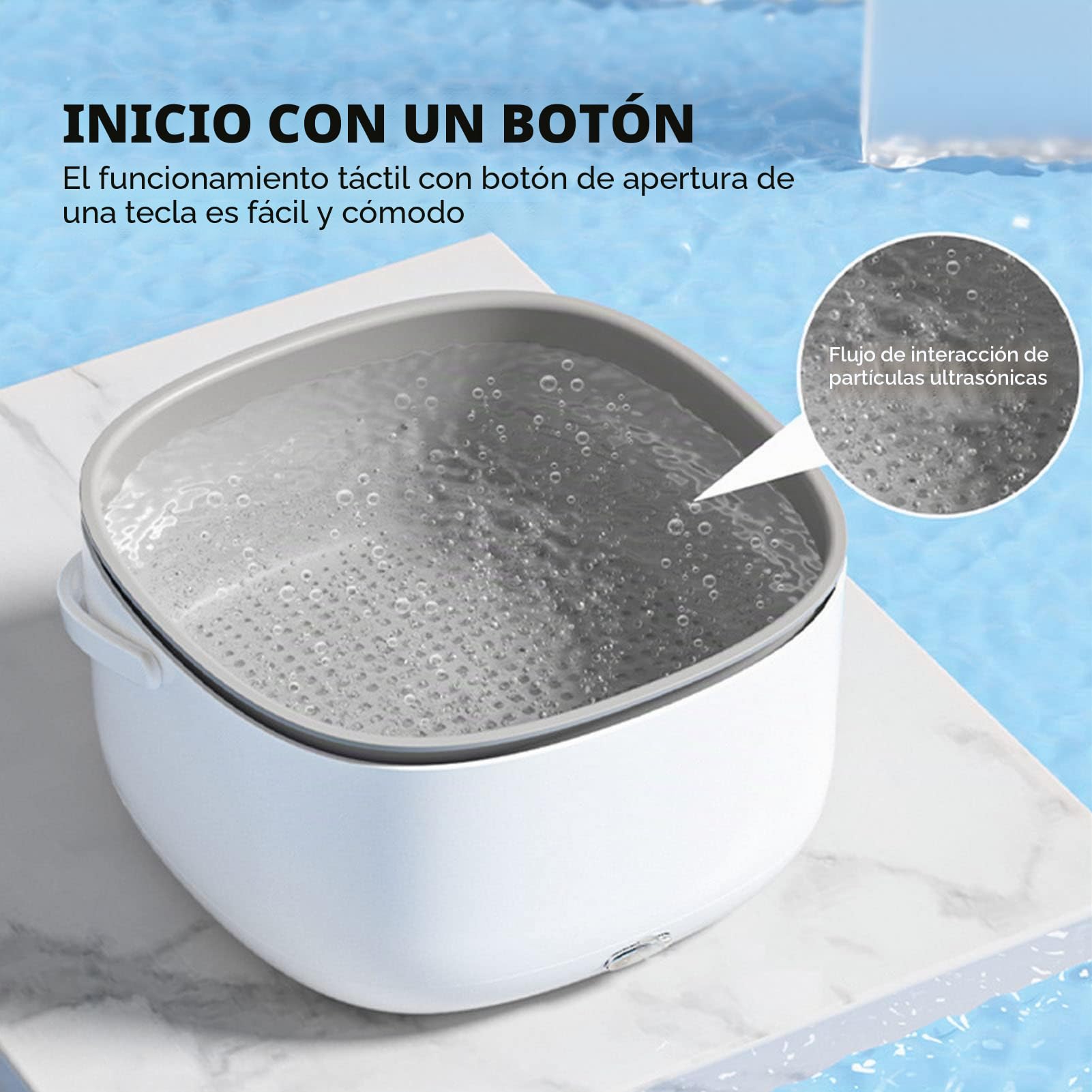 Lavadora Profesional para Frutas y Verduras, Purificador de Alimentos con Limpieza 360° para Utensilios de Cocina, Elimina Residuos y Contaminantes