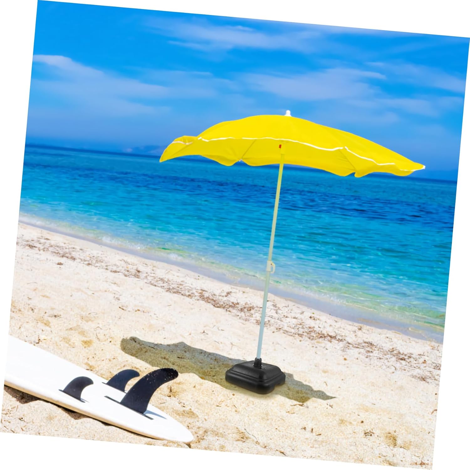 1pc Umbrella Base for Outdoor Use Fillable Water Sand Supports up to Poles Plastic Sunshade Stand for Beach Garden and Patio
