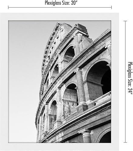 Miniatura 2 de Americanflat - Marco para póster hecho de madera compuesta con plexiglás pulido, posición horizontal y vertical para pared, incluye herrajes para