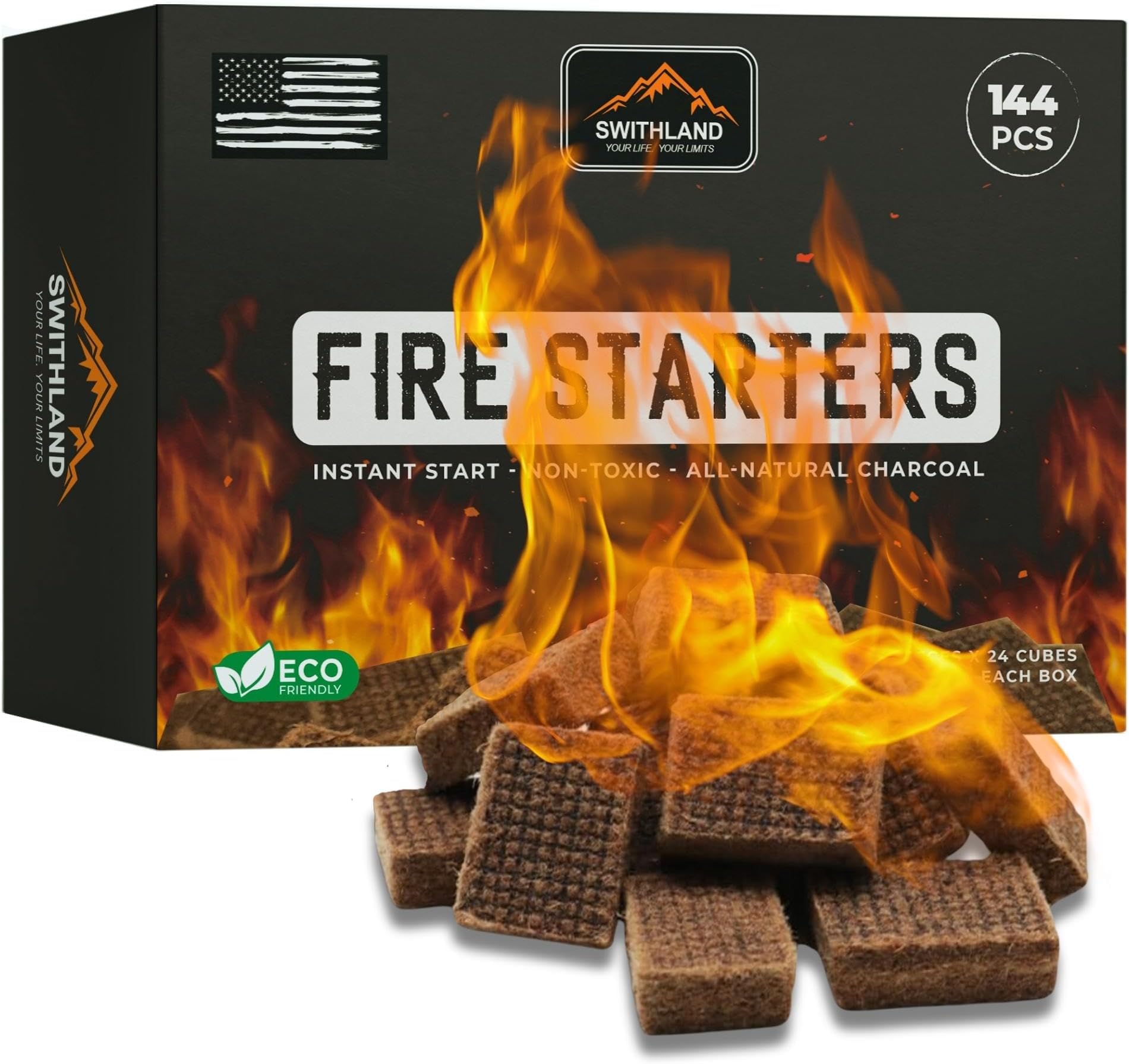 SWITHLAND 144 PCS Fire Starter,Fire Starters,Fire