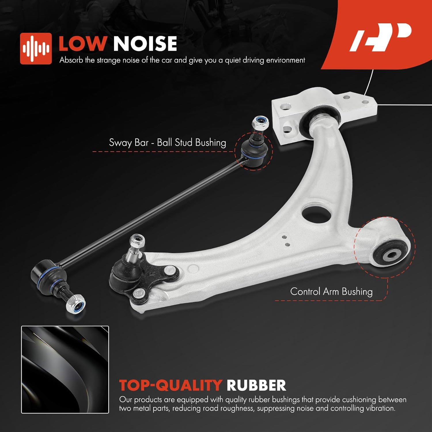 A-Premium 6Pcs Front Suepnsion Kit, Lower Control Arm & Lower Ball Joint, Sway Bar Link, Inner & Outer Tie Rod End Assembly, Compatible with Volkswagen Passat 2006-2010, CC 2009-2012, Tiguan 2009-2010