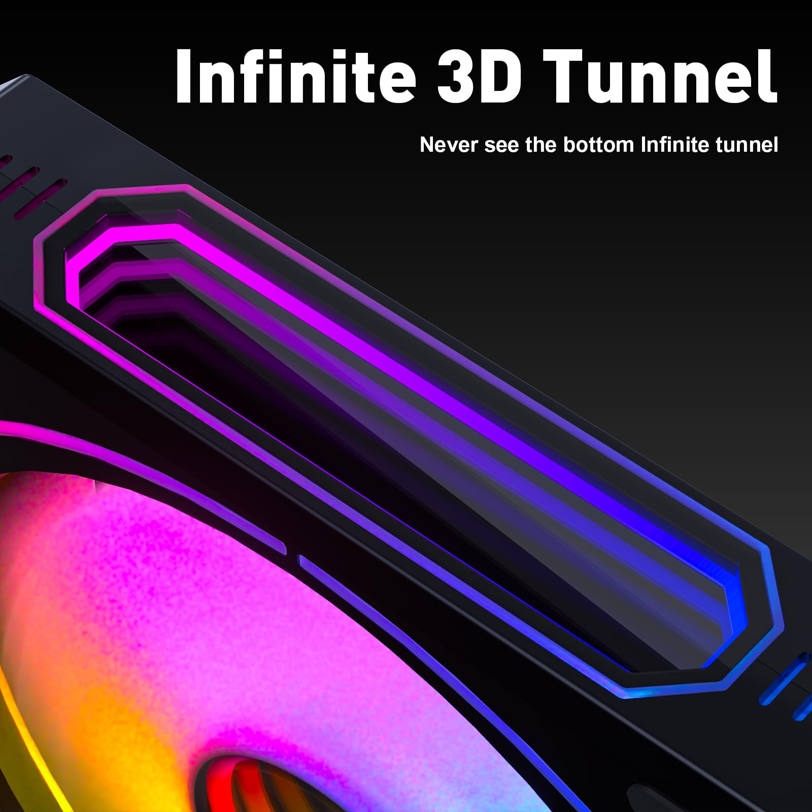 DS - Ventole di raffreddamento per computer da 120 mm, con effetto luce LED a specchio sul lato, ventola RGB con mini controller per case PC (confezione da 5)