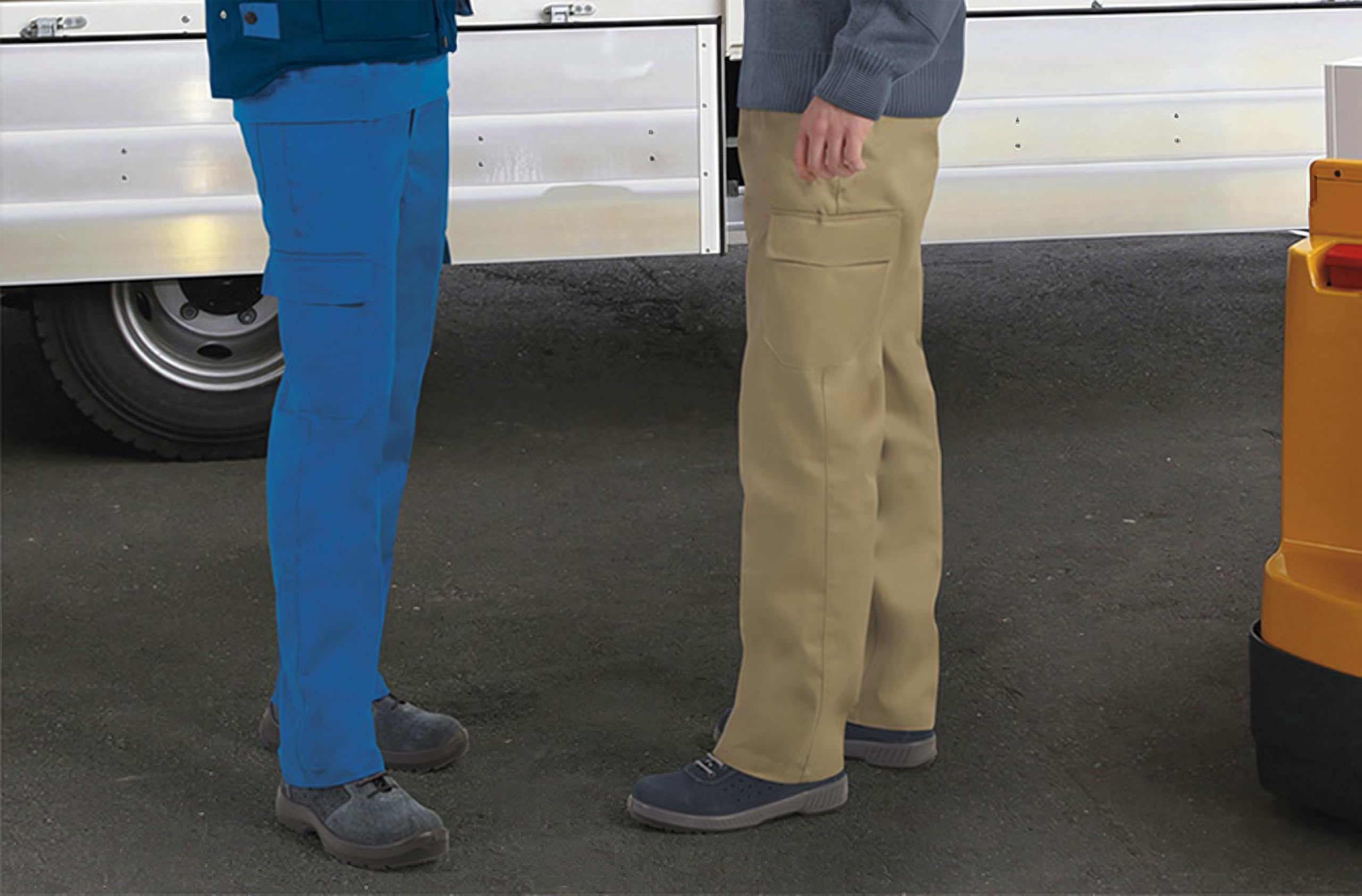 Pantalón de Trabajo Multibolsillos para Hombre Resistente Elástico Uniformes Laborales Construcción