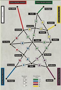 Rio Grande Games Dutch Intercity Strategy Board Game, 3-6 Players, Train Railroad Investment & Building, Ages 12+