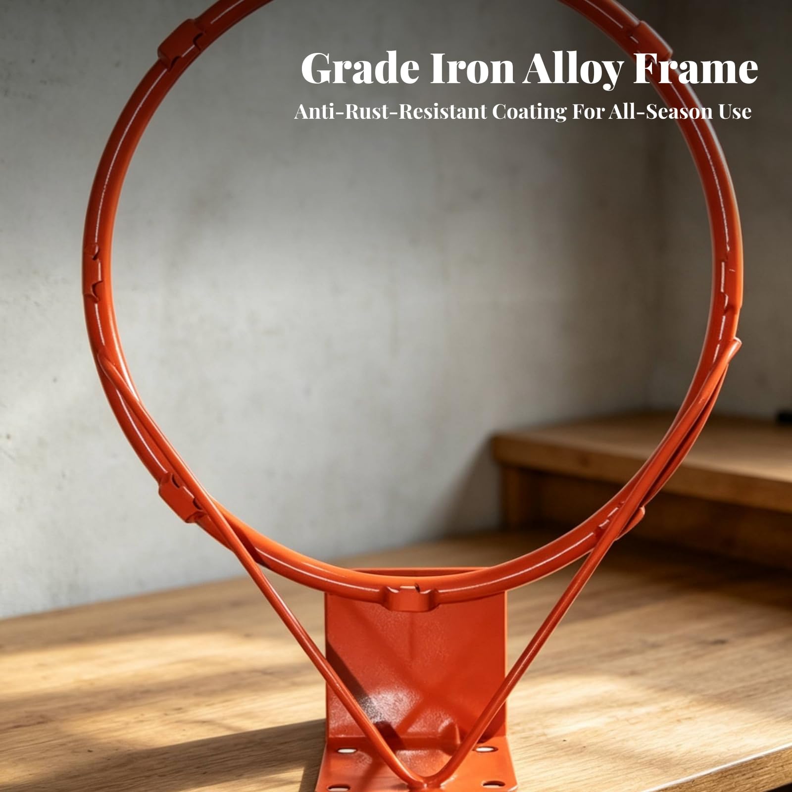 da Basket da Parete Stabile Basket con Rete Durevole Attrezzatura Sportiva per Bambini